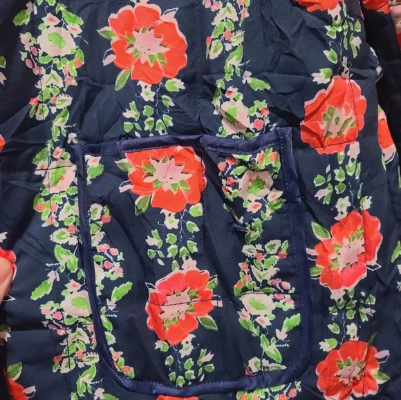 Floral Quilted Chore Barn Jacket Puffer - Picture 6 of 7